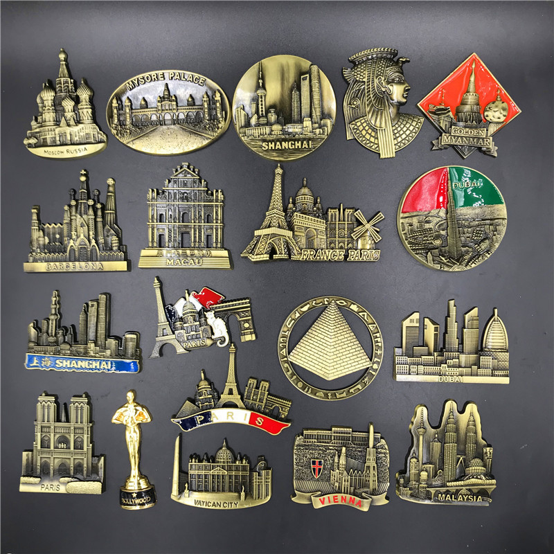 Home Decor Egypt - Frankreich Paris Metall 3D niedlicher Magnet