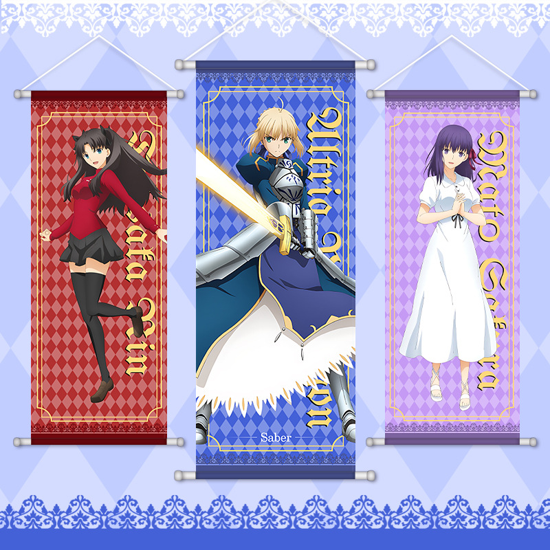 Home Decor Games - Fate Game Anime Wandbehang: Altria, Rin,