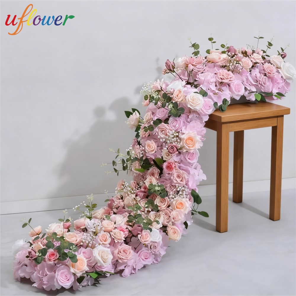 Home Decor Event - Uflower Künstliche Blumen Blumenreihe Hochzeitsarrangement Dekoration