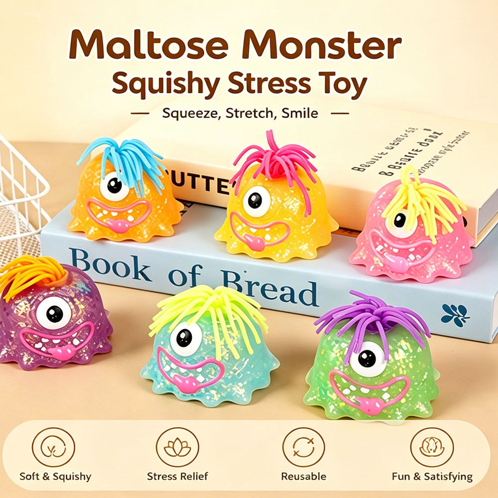 Home Decor Aesthetic - Kawaii Maltose Monster Squishy Silikon-Quetschspielzeug zur