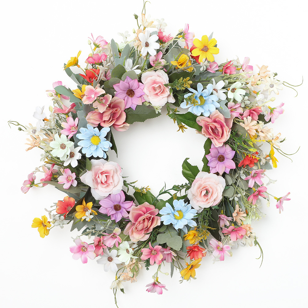 Home Decor Tulip - YeeNanee Frühlingskränze mit lebendigen Wildblumen für