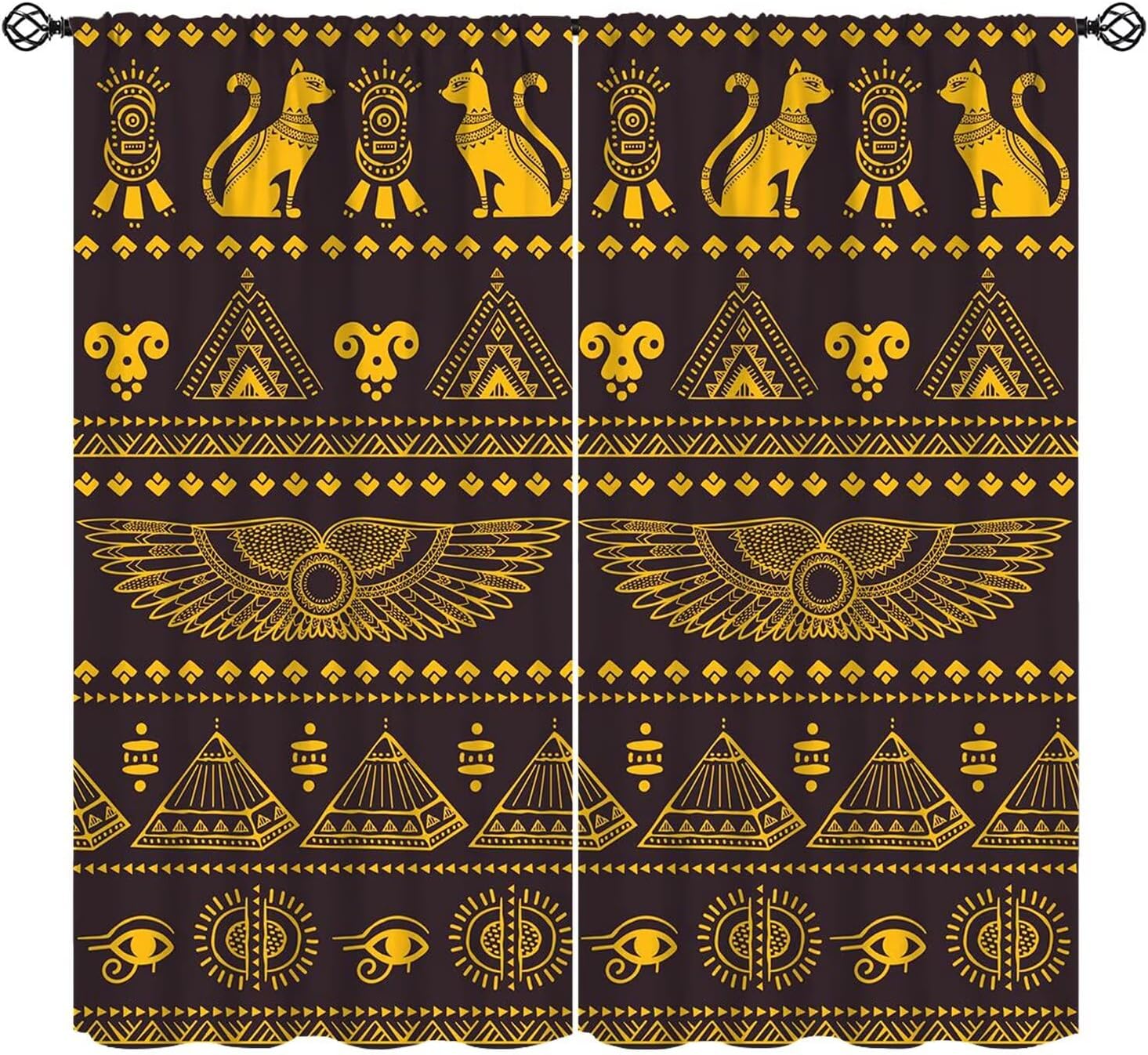 Home Decor Egypt - Mystische altägyptische Vorhänge, Black Cat Tribe