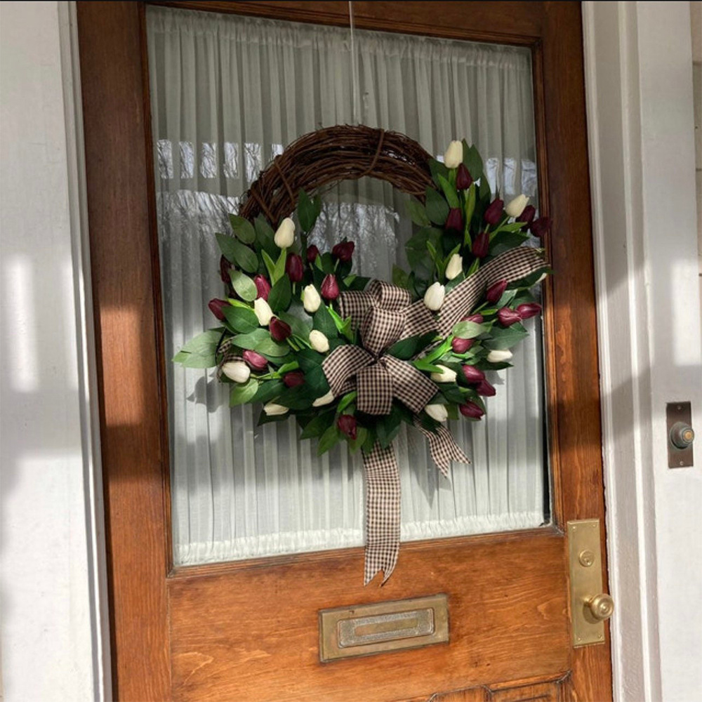 Frühlings-Tulpenkranz, Türhäng – Home Decor Tulip Bewertung und Preis