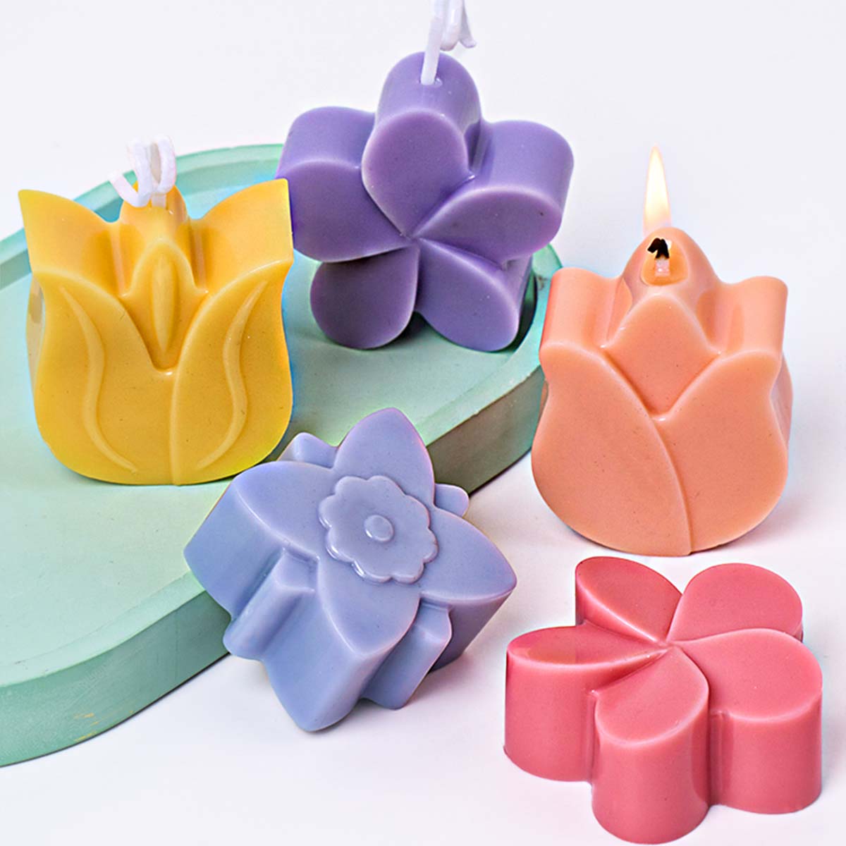 Blumenform Silikon Kerzenform  – Home Decor Tulip Bewertung und Preis