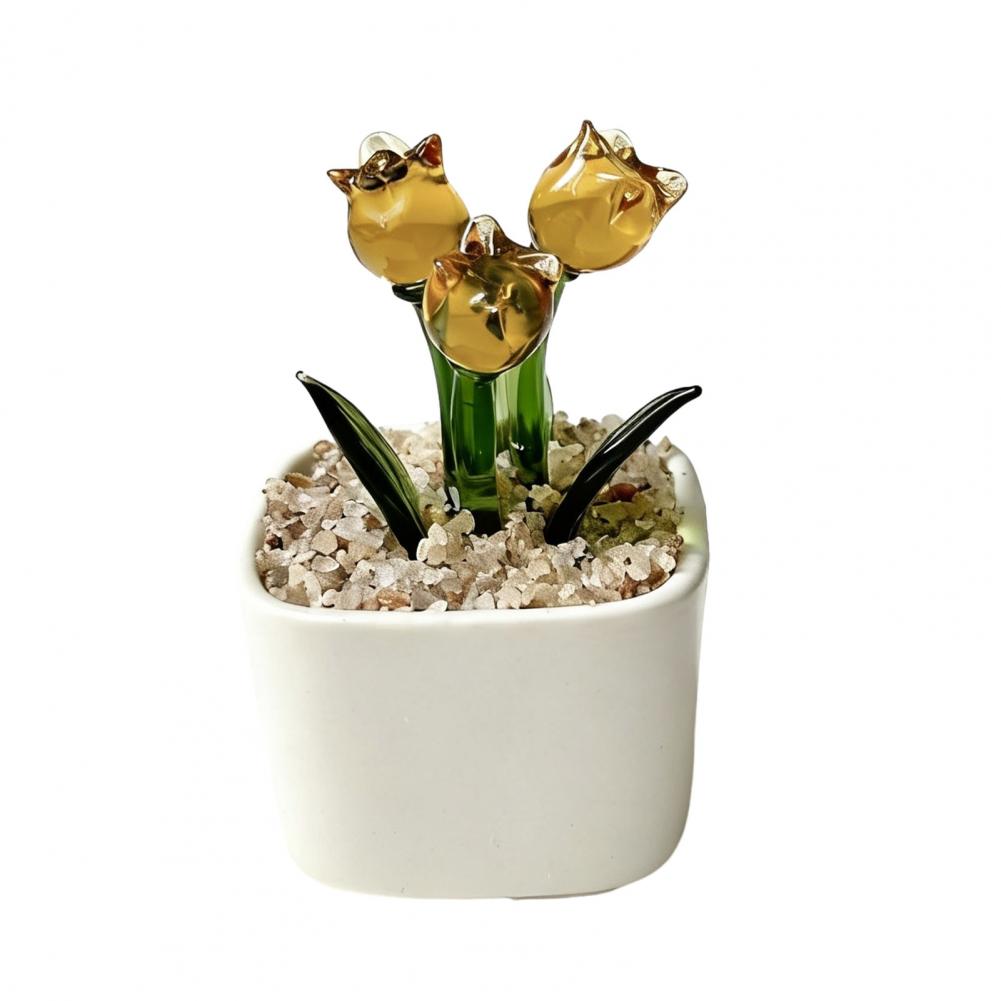 Mini Glas-Blumentopf-Dekoratio – Home Decor Tulip Bewertung und Preis
