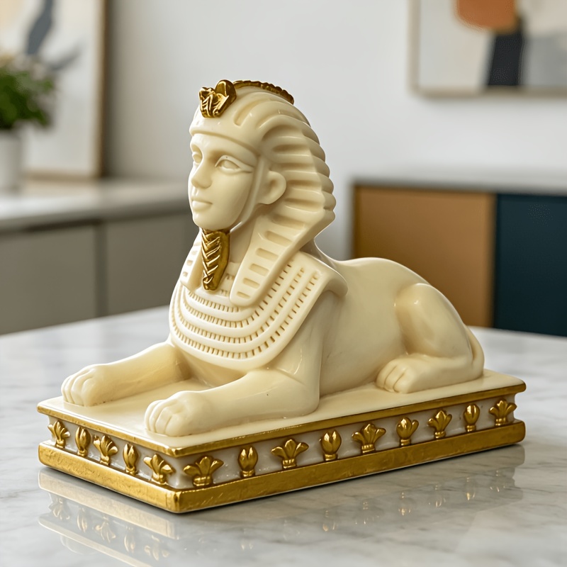Elfenbeinweiße vergoldete ägyp – Home Decor Egypt Bewertung und Preis