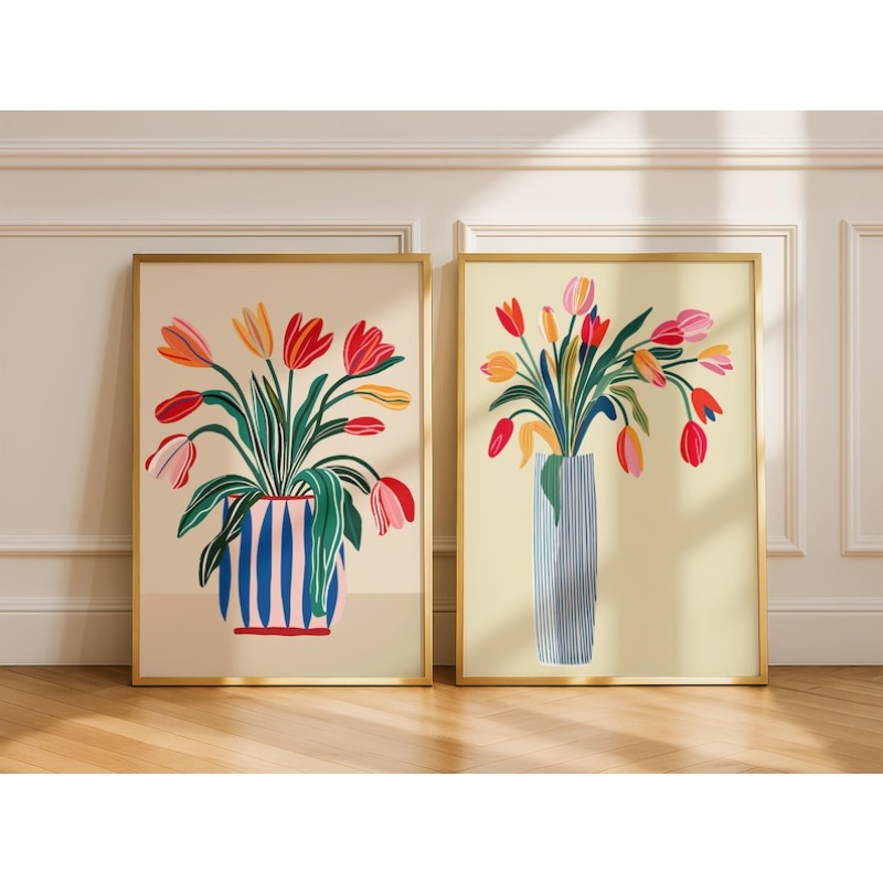 2 Stück Tulpenblumen-Leinwand- – Home Decor Tulip Bewertung und Preis